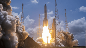 Décollage de la fusée A64 le 12 février 2026 depuis le port spatial de Kourou en Guyane française